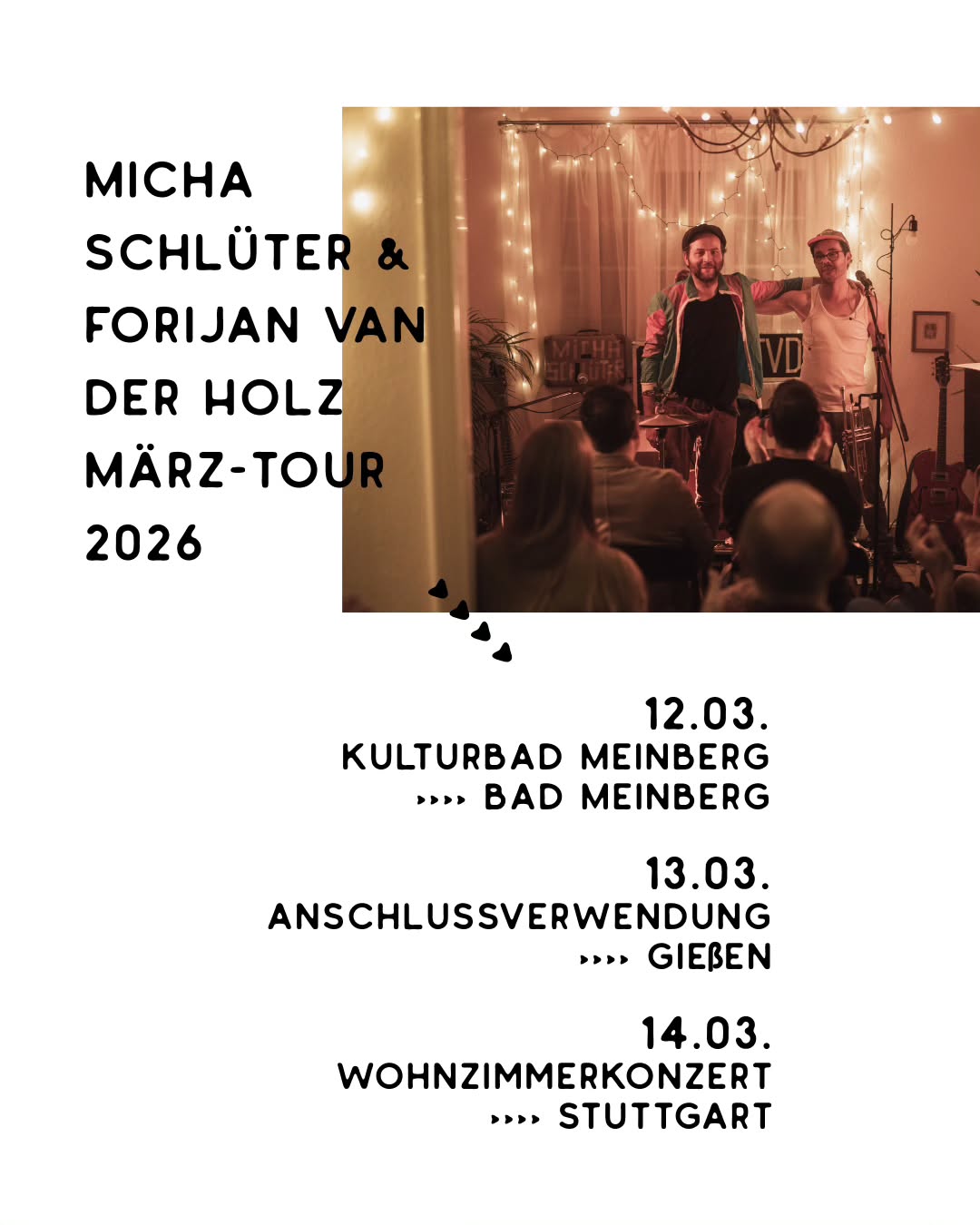 Tourplakat zur März-Tour 2026